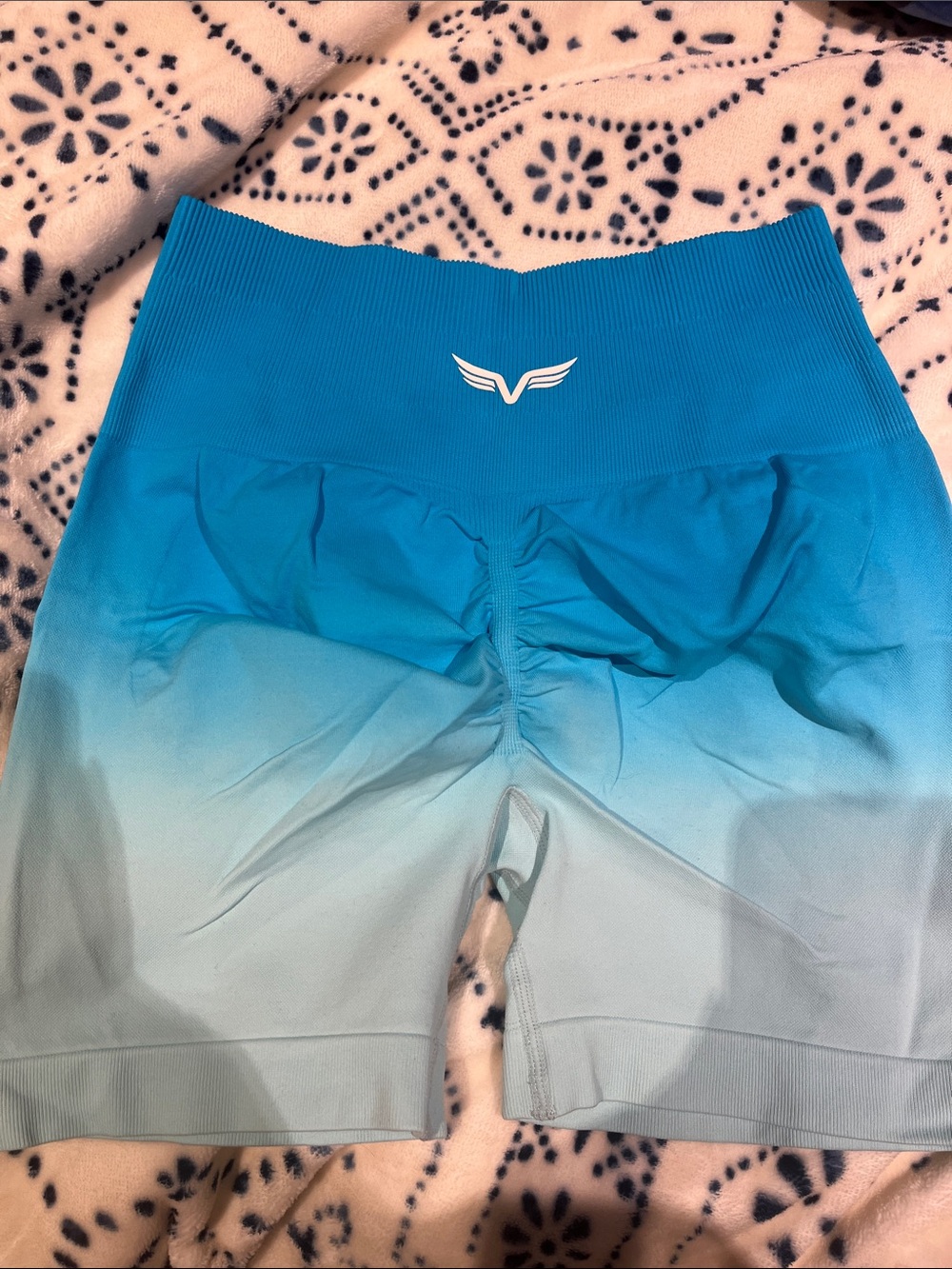 Blue Ombre Scrunch Club Athletica Shorts